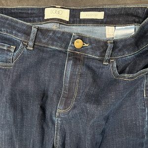 Logo Bootcut Jeans, Size 10